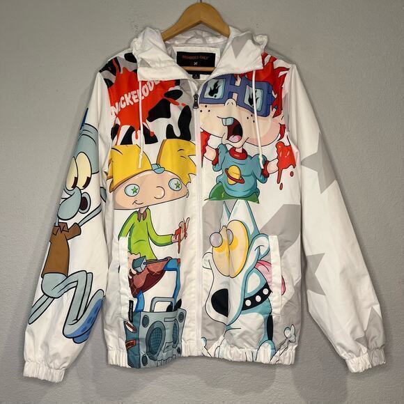 Members Only Nickelodeon SpongeBob Rugrats Hey Arnold unisex jacket S - Picture 1 of 7